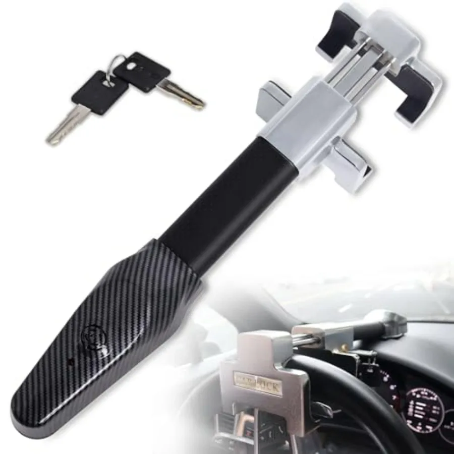 Steering Wheel Lock with Alarm Heavy-Duty Anti-Theft Security Device for Cars Trucks SUVs Includes 2 Keys Black
Steering Wheel Lock with Alarm Heavy-Duty Anti-Theft Security Device for Cars Trucks SUVs Includes 2 Keys Black