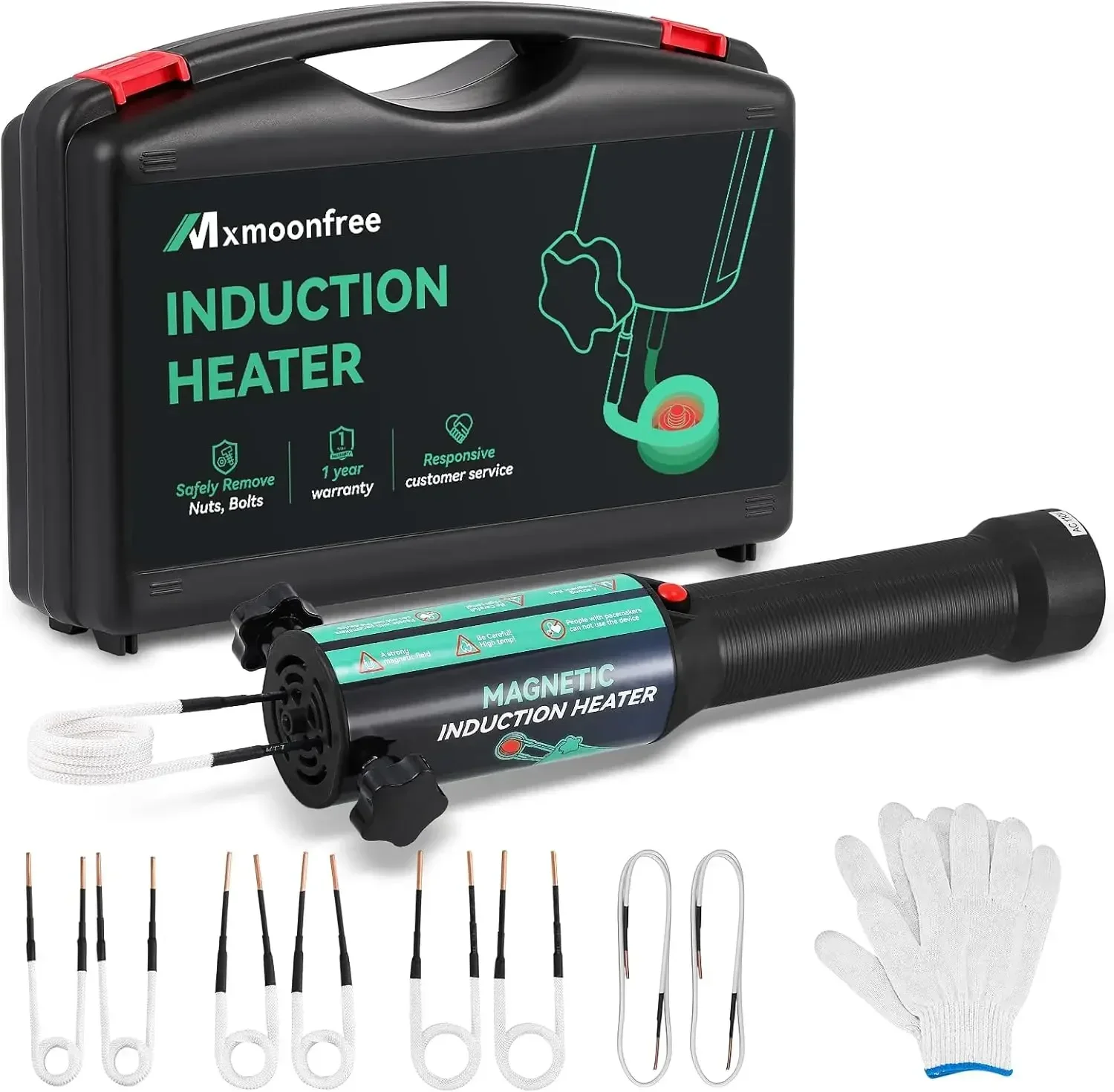 1500W Induction Heater Bolt Removal Tool, 8 Coils & Rugged Case for Nuts, Bolts & Bearings, Blue, 2 Warranty, 110V
1500W Induction Heater Bolt Removal Tool, 8 Coils & Rugged Case for Nuts, Bolts & Bearings, Blue, 2 Warranty, 110V