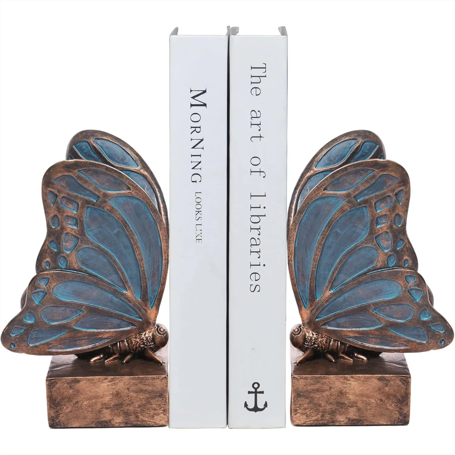 Vintage Blue Butterfly Bookends, Heavy Resin Book Stopper for Shelves, Non-Slip Home Office Desk Decor, Gift for Book Lovers
Vintage Blue Butterfly Bookends, Heavy Resin Book Stopper for Shelves, Non-Slip Home Office Desk Decor, Gift for Book Lovers
