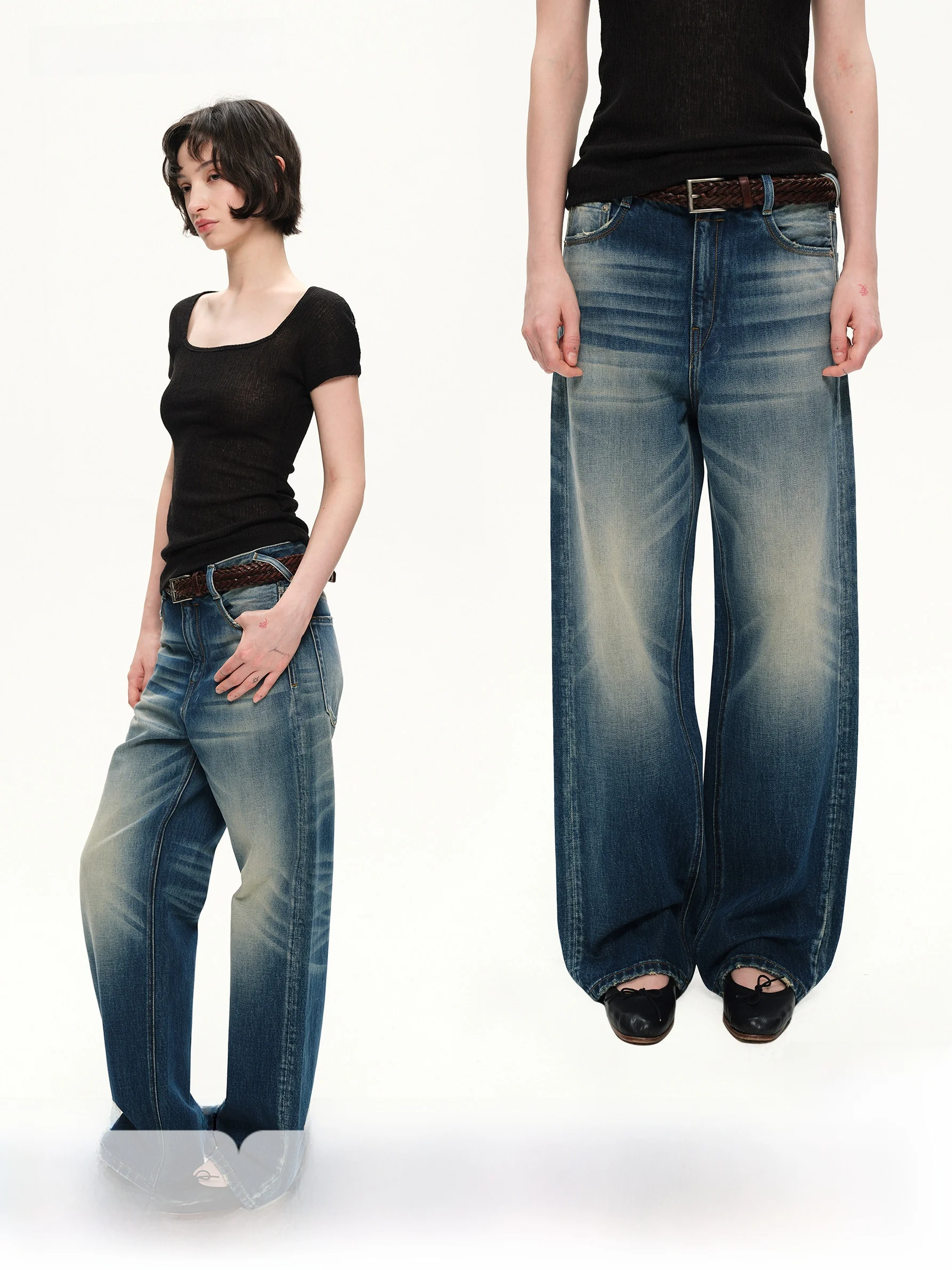 Высококачественные винтажные потертые прямые джинсы из чистого хлопка со средней заниженной талией SEEKSIMPLE, повседневные женские синие джинсы
Высококачественные винтажные потертые прямые джинсы из чистого хлопка со средней заниженной талией SEEKSIMPLE, повседневные женские синие джинсы