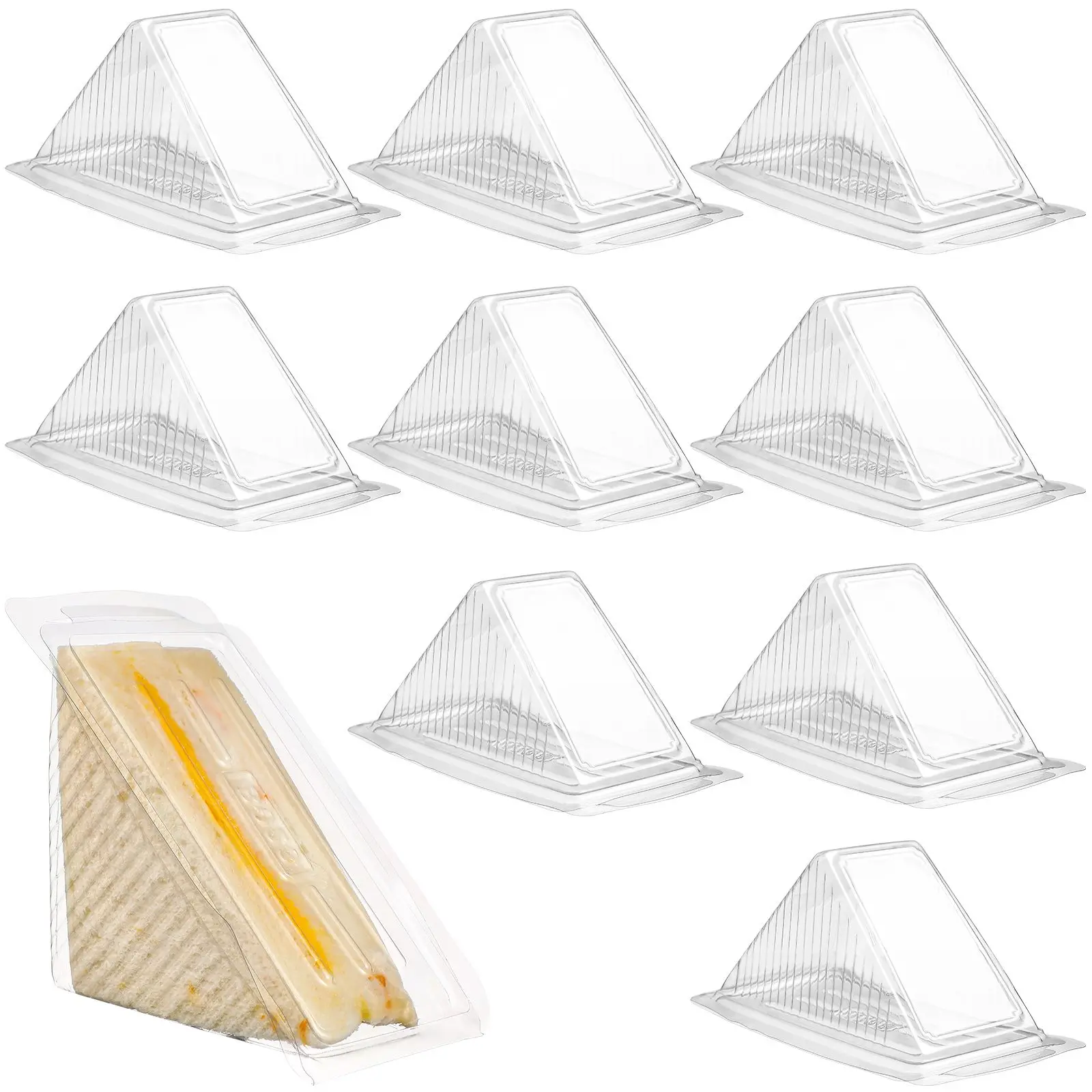 50 Pcs Sandwich Boxes Plastic Containers Transparent Portable Small Triangle Disposable Kitchen Bar Supplies Cake Mousse Box
50 Pcs Sandwich Boxes Plastic Containers Transparent Portable Small Triangle Disposable Kitchen Bar Supplies Cake Mousse Box