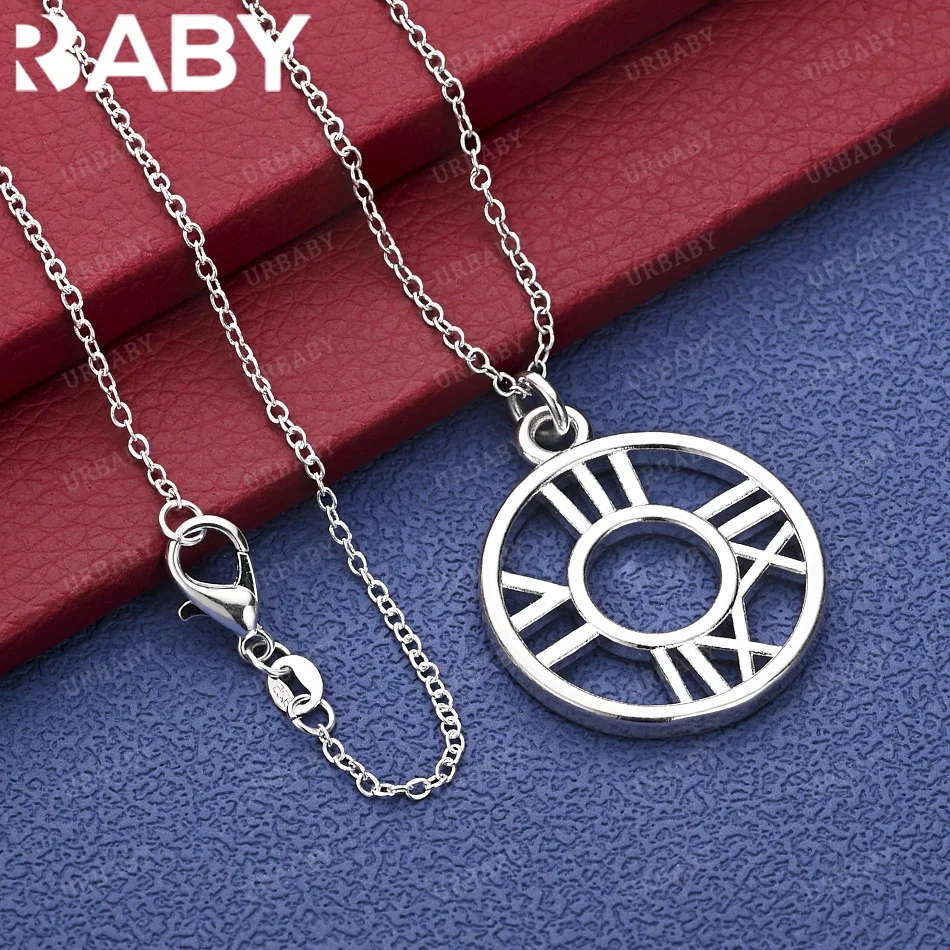 URBABY 40-75cm 925 Sterling Silver Roman Numerals Pendant Necklace Anniversary Gift Popular Wild Fashion
URBABY 40-75cm 925 Sterling Silver Roman Numerals Pendant Necklace Anniversary Gift Popular Wild Fashion