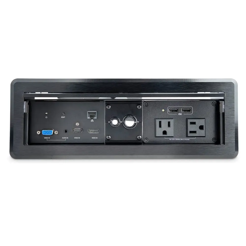 Conference Table Box for AV Connectivity amp Power Charging 4K HDMI Output with HDMI, DP, amp VGA Inputs, GbE, Audio Charging S
Conference Table Box for AV Connectivity amp Power Charging 4K HDMI Output with HDMI, DP, amp VGA Inputs, GbE, Audio Charging S