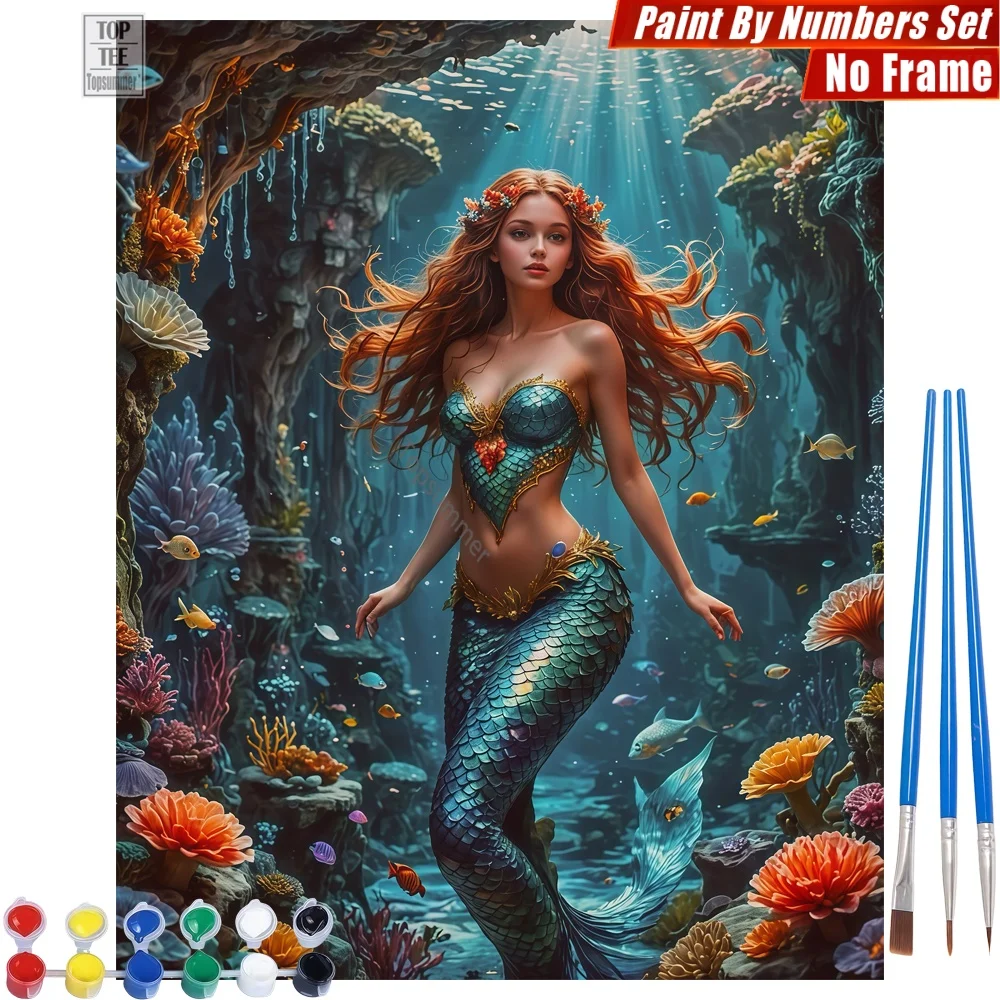 Mermaid Dancing Sea DIY Digital Oil Paint Set - Mermaid Fantasy Fish Family Gatherings Teacher'S Day Gift For Teacher
Mermaid Dancing Sea DIY Digital Oil Paint Set - Mermaid Fantasy Fish Family Gatherings Teacher'S Day Gift For Teacher
