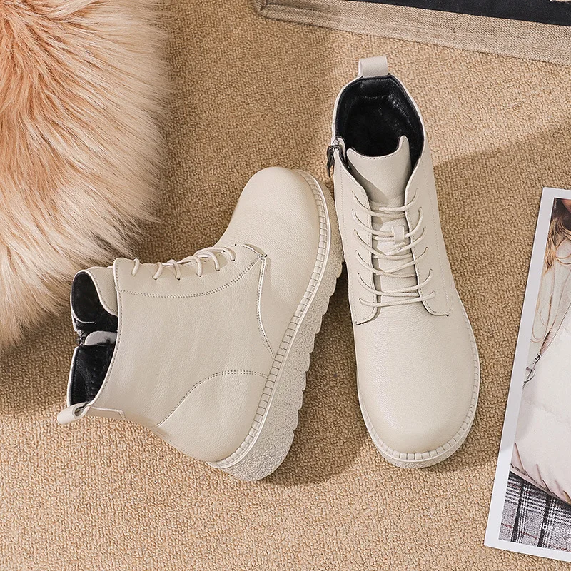 Warm Fleece Lined Casual Snow Boots Women's Large Size Cotton Shoes Boots Short Boot Anti-Cold Cotton Shoes for Winter
Warm Fleece Lined Casual Snow Boots Women's Large Size Cotton Shoes Boots Short Boot Anti-Cold Cotton Shoes for Winter