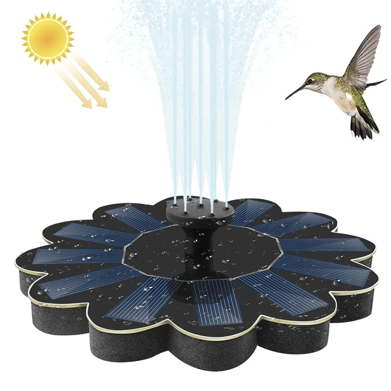 Flower Shaped Floating Solar Water Fountain Pump Freestanding Floating Fountain For Garden Pond Patio Yard Bird Bath Decor
Flower Shaped Floating Solar Water Fountain Pump Freestanding Floating Fountain For Garden Pond Patio Yard Bird Bath Decor