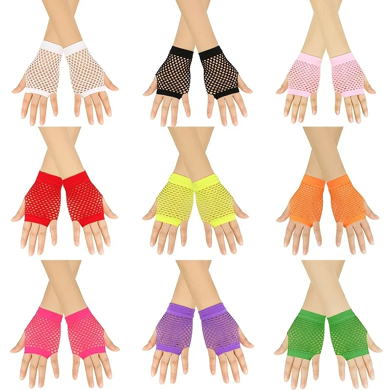 Short women's summer rough fishing net half-finger hollow gloves multi-colored mesh elastic performance decorative clothing bridal wedding party half-finger exposed fishing net gloves
Short women's summer rough fishing net half-finger hollow gloves multi-colored mesh elastic performance decorative clothing bridal wedding party half-finger exposed fishing net gloves