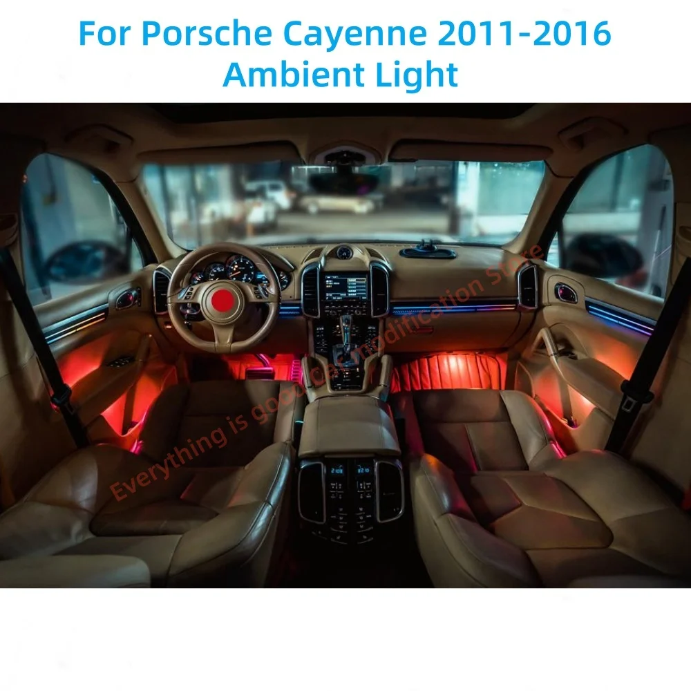 64-цветный автомобильный светодиодный окружающий свет для Porsche Cayenne 2011-2016, кнопка внутреннего освещения с динамической звездной атмосферой, управление через приложение
64-цветный автомобильный светодиодный окружающий свет для Porsche Cayenne 2011-2016, кнопка внутреннего освещения с динамической звездной атмосферой, управление через приложение