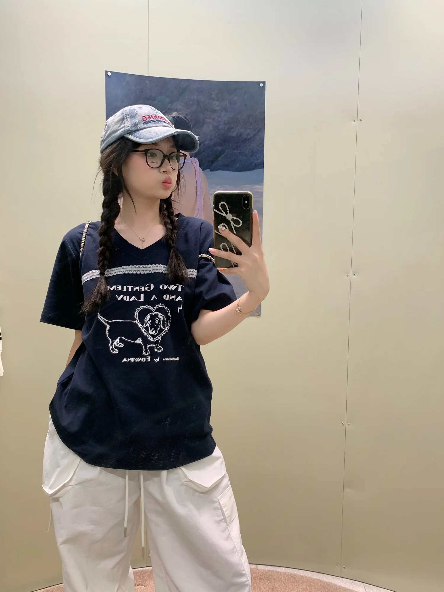 CUTEioi Original Sausage Dog Print V-Ne Lace ort Sve T-irt Pure Cotton Comfortable Casual Cool Versatile White Enhan...
CUTEioi Original Sausage Dog Print V-Ne Lace ort Sve T-irt Pure Cotton Comfortable Casual Cool Versatile White Enhan...