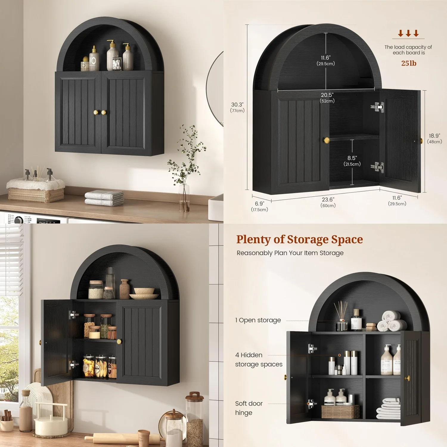 Arched Wall Cabinet 23.6x30.3 Over Toilet Grille Door Adjustable Shelf Bathroom Laundry Kitchen Mounted Customized
Arched Wall Cabinet 23.6x30.3 Over Toilet Grille Door Adjustable Shelf Bathroom Laundry Kitchen Mounted Customized