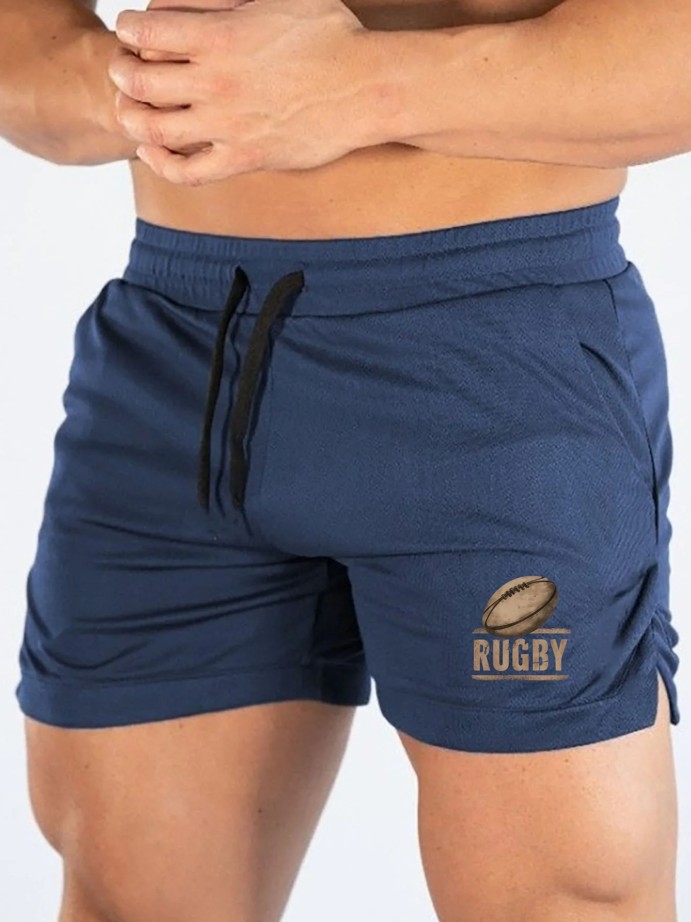 Men's rugby-print athletic running shorts, quick-drying and breathable marathon shorts, gym and beach shorts
Men's rugby-print athletic running shorts, quick-drying and breathable marathon shorts, gym and beach shorts