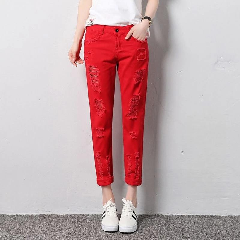 Cropped Loose Fit Women's Jeans with Ripped and Distressed Details Slimming New 2026 Spring Summer Fashion
Cropped Loose Fit Women's Jeans with Ripped and Distressed Details Slimming New 2026 Spring Summer Fashion