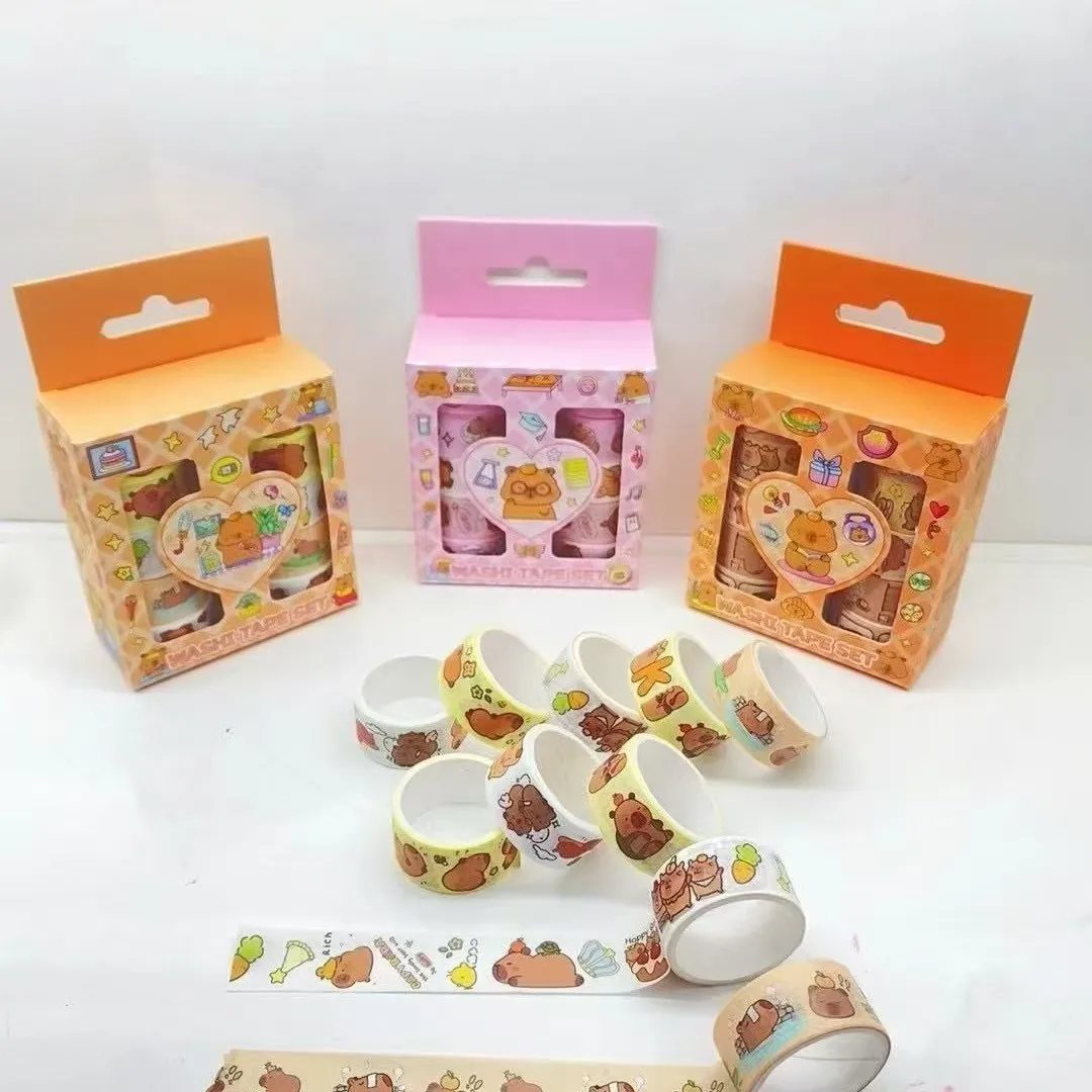 3Set New Capybara series Washi Tape Set Cartoon Paper Stickers Scrapbooking flower Adhesive Washitape kids Stationary gift
3Set New Capybara series Washi Tape Set Cartoon Paper Stickers Scrapbooking flower Adhesive Washitape kids Stationary gift