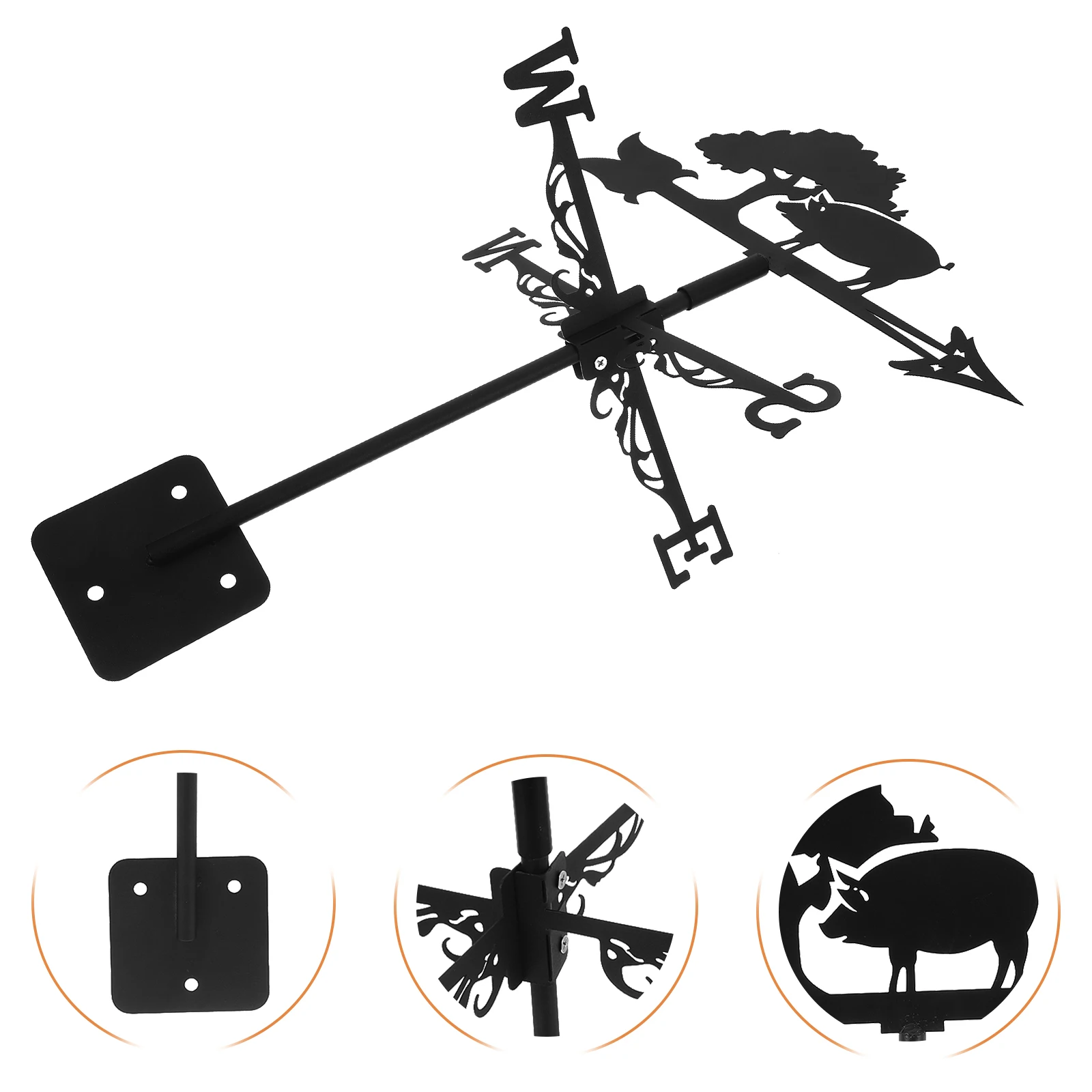 Pig Weathervane Wind Direction for Roof Garden Decoration Metal Yard Decor Outdoor Metal Yard Decor Vane Lawn naments
Pig Weathervane Wind Direction for Roof Garden Decoration Metal Yard Decor Outdoor Metal Yard Decor Vane Lawn naments