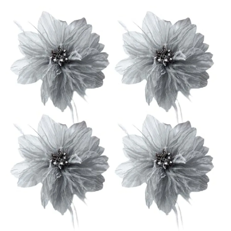 Sanrich Women's Brooches 4pcs Organza Flower Feather Hair Clip Dancer Pin up Mexican Hair Flowers Clips Hairpin Brooch Tea Part
Sanrich Women's Brooches 4pcs Organza Flower Feather Hair Clip Dancer Pin up Mexican Hair Flowers Clips Hairpin Brooch Tea Part