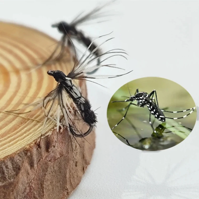 Imitate Black Mosquito Feather Fly Hooks High Catch Micro Imitation Lure Mosquito Fly Hook Silver Fish Stream Hooks Fishing Bait
Imitate Black Mosquito Feather Fly Hooks High Catch Micro Imitation Lure Mosquito Fly Hook Silver Fish Stream Hooks Fishing Bait