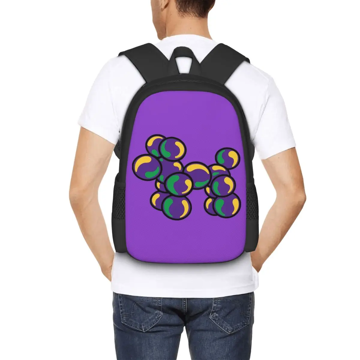 Mardi Gras Bead Dog Student Backpack School Bag Hiking Travel Daypack for Men Women Fashion Bookbag Shoulder Bags
Mardi Gras Bead Dog Student Backpack School Bag Hiking Travel Daypack for Men Women Fashion Bookbag Shoulder Bags