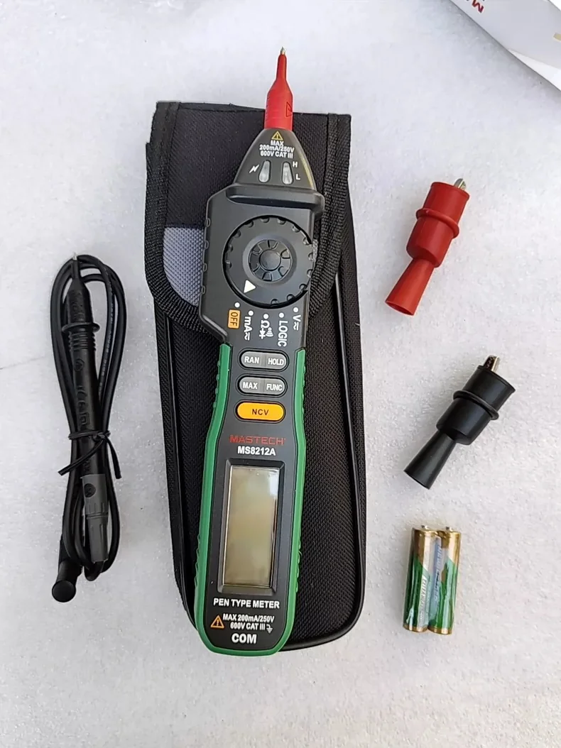 Mastech MS8212A Pen Type Digital Multimeter with Non-Contact Voltage Test, Pen Design
Mastech MS8212A Pen Type Digital Multimeter with Non-Contact Voltage Test, Pen Design