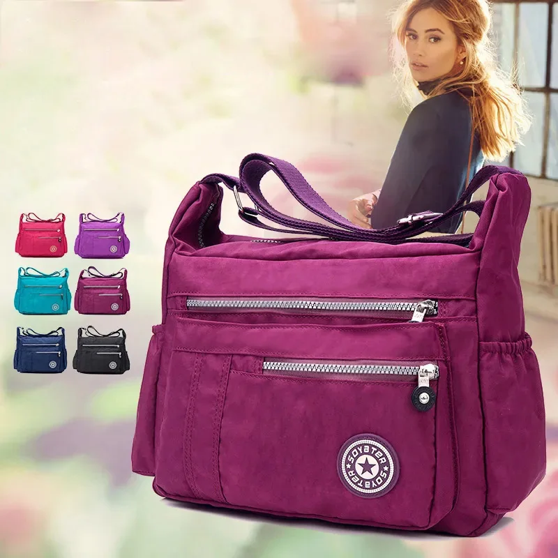 Nylon Shoulder Bags Canvas Messenger Bag Travel Crossbody Bag Multifunction Shopping Handbag Large Capacity Female Totes
Nylon Shoulder Bags Canvas Messenger Bag Travel Crossbody Bag Multifunction Shopping Handbag Large Capacity Female Totes