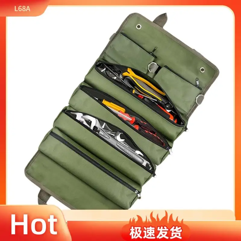 L68A Roll Up Tool Bag, Heavy Duty Tool Organizer Featuring 2 Detachable Zipper Pouches- Compact Storage For Men Women
L68A Roll Up Tool Bag, Heavy Duty Tool Organizer Featuring 2 Detachable Zipper Pouches- Compact Storage For Men Women