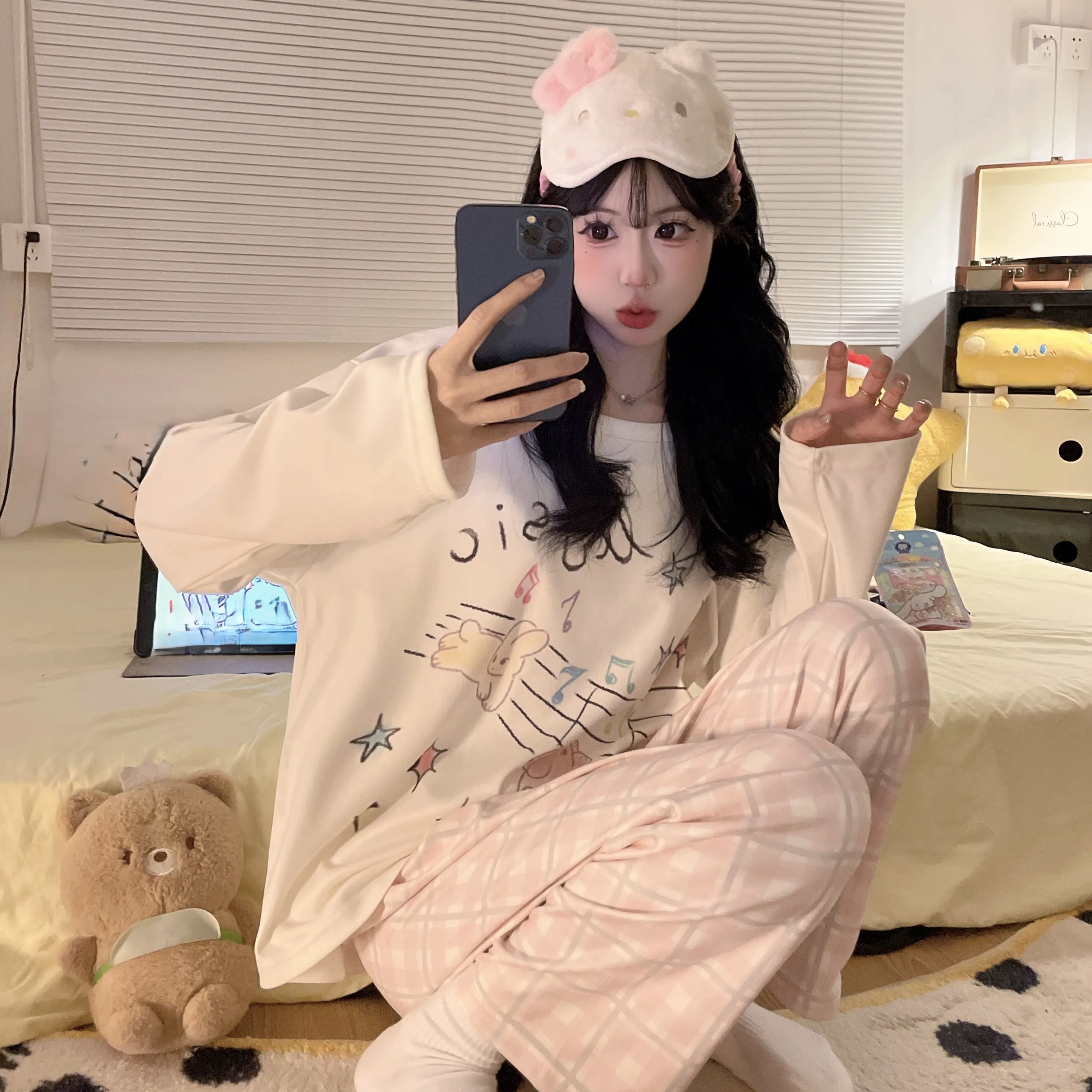 Pajama Sets Aesthetic Women Wool Solid Warm Cozy Thickened Winter Weight Heavyweight Soft Comfortable Thermal Sleep Wear Home OL
Pajama Sets Aesthetic Women Wool Solid Warm Cozy Thickened Winter Weight Heavyweight Soft Comfortable Thermal Sleep Wear Home OL