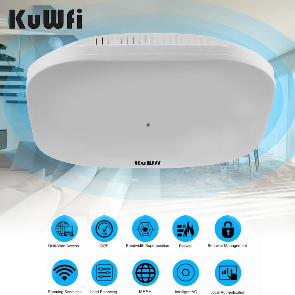 KuWFi Ceiling AP WIFI 6 1800Mbps Wireless 5.8G &2.4G WIFI Router WiFi Access Point Indoor AP Signal Amplie With 48V POE Power
KuWFi Ceiling AP WIFI 6 1800Mbps Wireless 5.8G &2.4G WIFI Router WiFi Access Point Indoor AP Signal Amplie With 48V POE Power