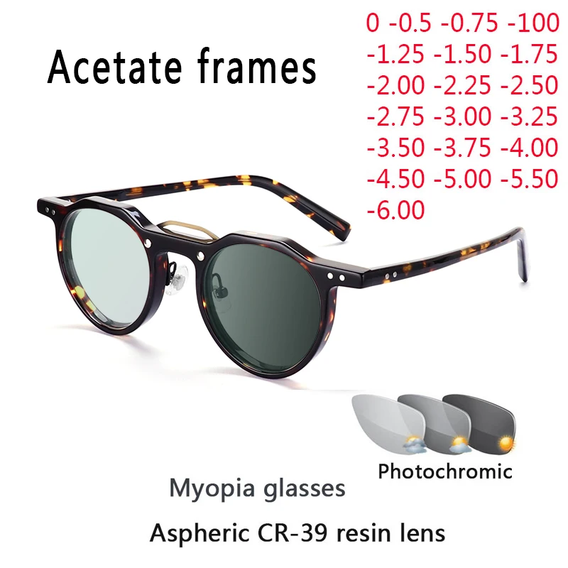Round Vintage Acetate Glasses Frame Men Photochromic Finished Myopia Glasses Optical Prescription Eyeglasses Frame Women
Round Vintage Acetate Glasses Frame Men Photochromic Finished Myopia Glasses Optical Prescription Eyeglasses Frame Women