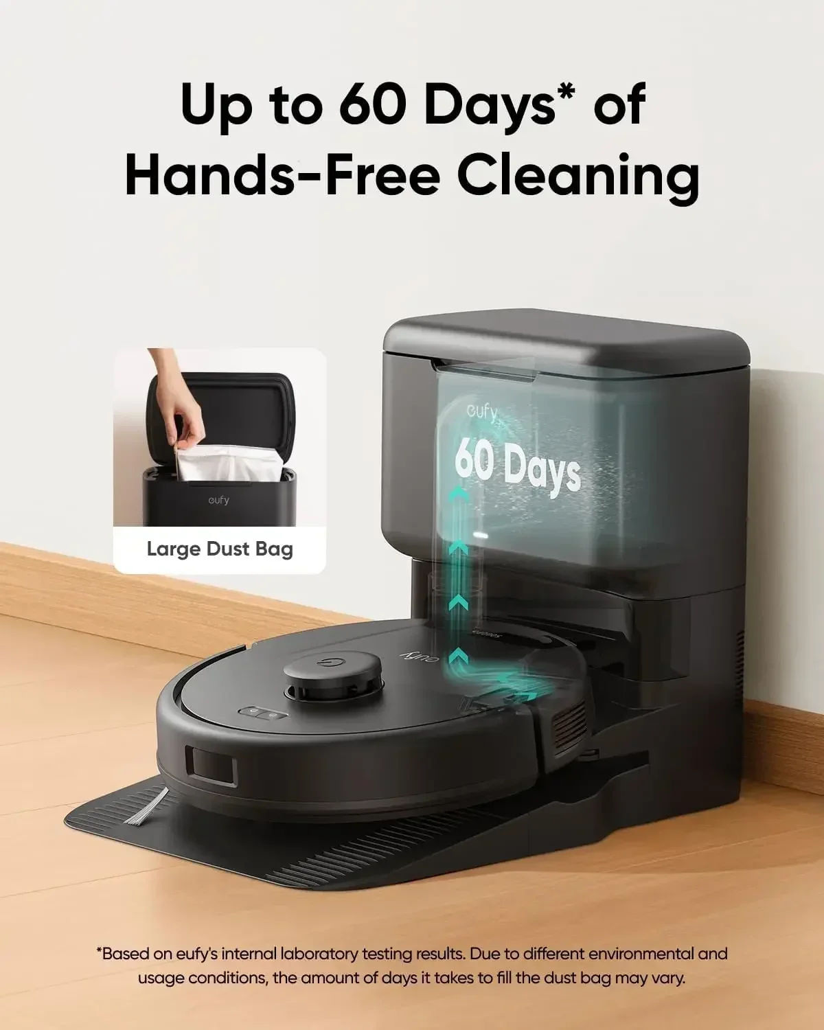 eufy L60 Hybrid Robot Vacuum with Self Empty Station, Hair Detangling Technology, Up to 60 Days of Hands Free Cleaning
eufy L60 Hybrid Robot Vacuum with Self Empty Station, Hair Detangling Technology, Up to 60 Days of Hands Free Cleaning