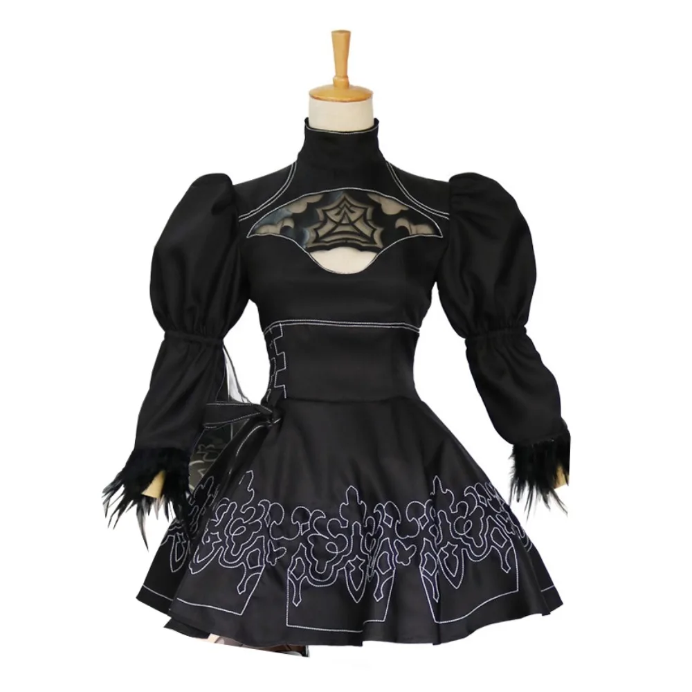 Anime Women Nier Automata Yorha 2B Cosplay Costume Black Leotard Dress Full Set Halloween Outfit
Anime Women Nier Automata Yorha 2B Cosplay Costume Black Leotard Dress Full Set Halloween Outfit