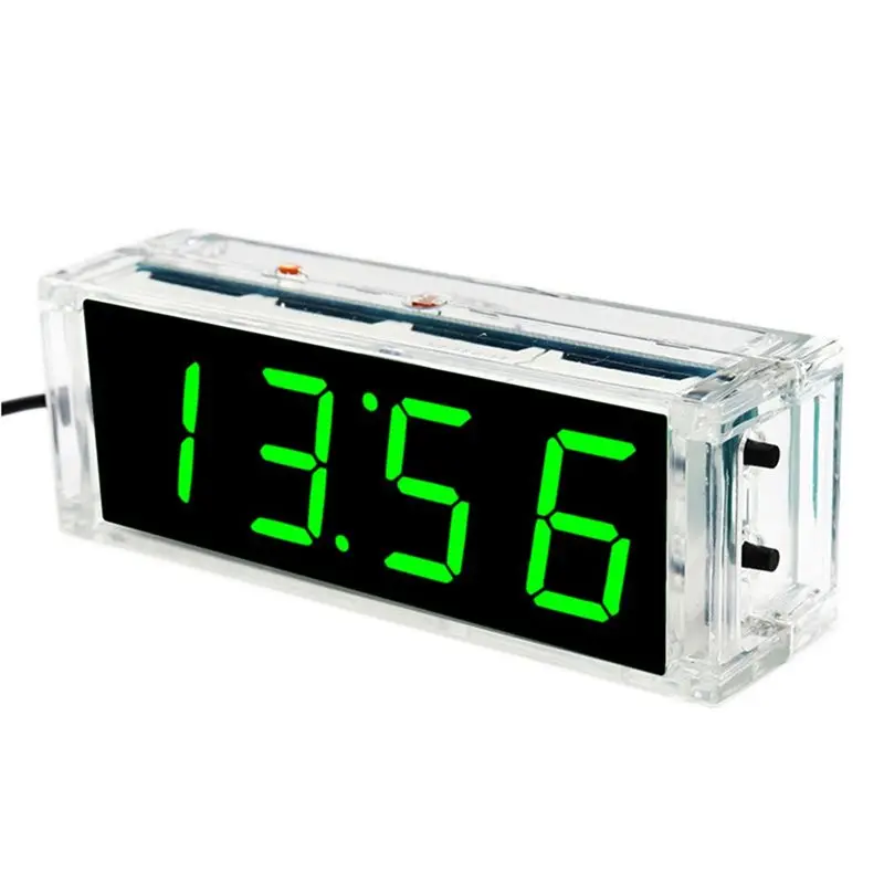 AEE2-Digital Clock Kit Light Control 1 Inch LED Digital Tube 51 Microcontroller Electronic Clock DIY Parts With Shell
AEE2-Digital Clock Kit Light Control 1 Inch LED Digital Tube 51 Microcontroller Electronic Clock DIY Parts With Shell