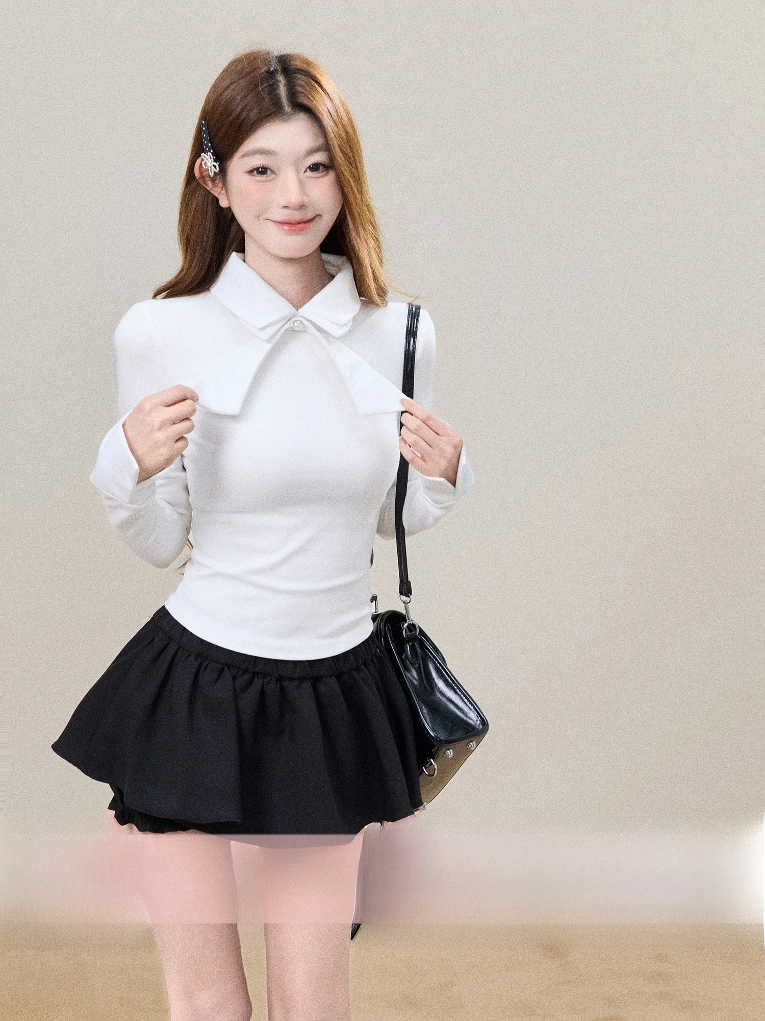 BBT Sweety Women's Slim Fit Long Sleeve T-Shirt with Bow Tie Base Shirt Casual Style Comfortable Soft Fabric Knot
BBT Sweety Women's Slim Fit Long Sleeve T-Shirt with Bow Tie Base Shirt Casual Style Comfortable Soft Fabric Knot