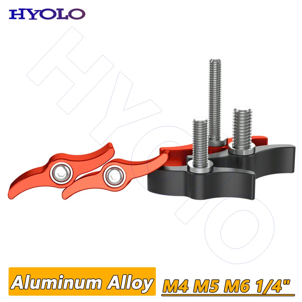 Thumb Aluminum Alloy Screws T Shape Screw Adjustable Handle Knob Tighten Bolts M4 M5 M6 1/4"
Thumb Aluminum Alloy Screws T Shape Screw Adjustable Handle Knob Tighten Bolts M4 M5 M6 1/4"