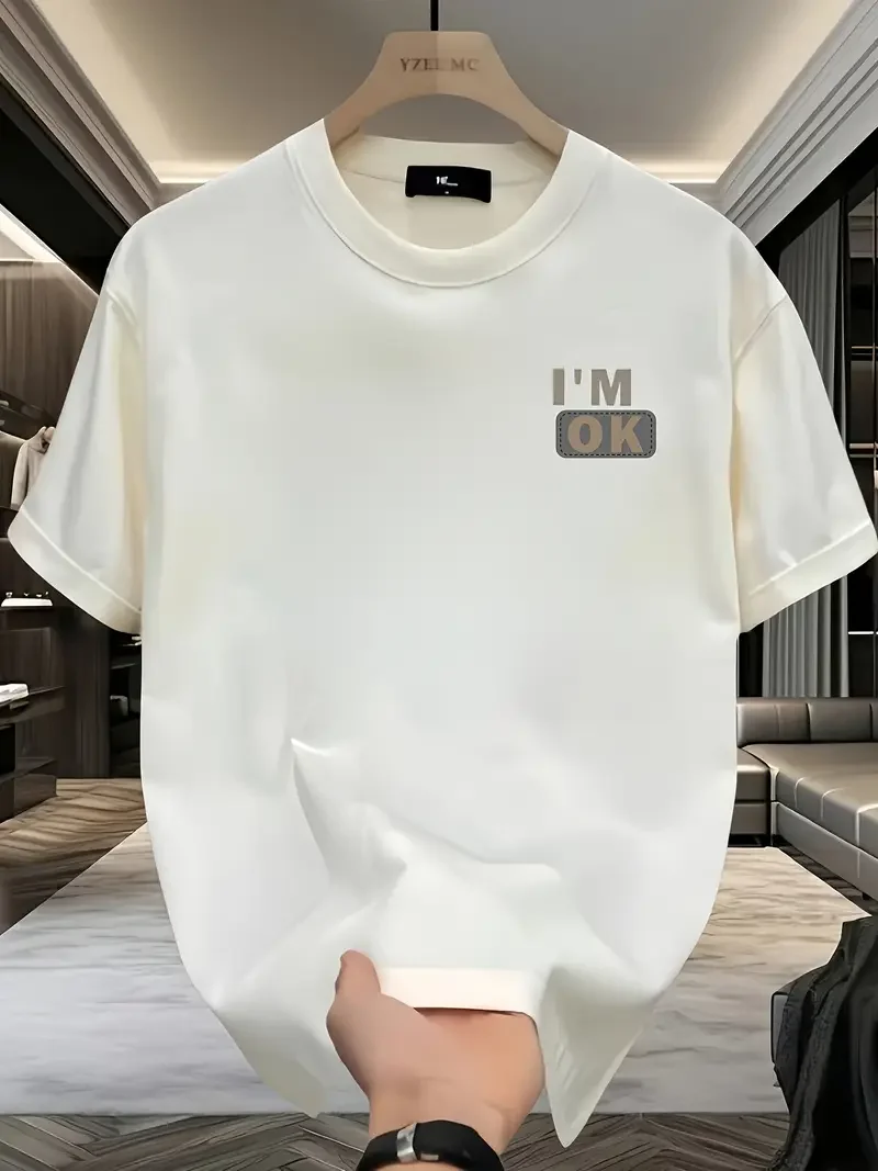Men Women T-Shirt 100% Cotton White Casual T-Shirt with I'M OK Print New in Tops Short Sleeve Tee Streetwear Graphic Tees Y2K
Men Women T-Shirt 100% Cotton White Casual T-Shirt with I'M OK Print New in Tops Short Sleeve Tee Streetwear Graphic Tees Y2K