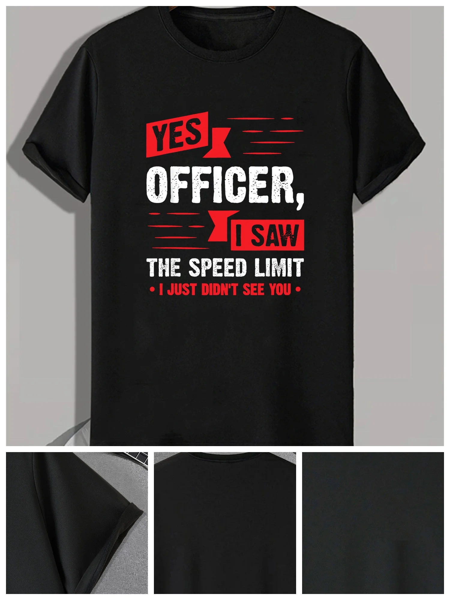 YES OFFICER I SAW Printed Mens Fashion Trendy Casual Crew-neck T-shirt Can Be Worn In Spring And Summer
YES OFFICER I SAW Printed Mens Fashion Trendy Casual Crew-neck T-shirt Can Be Worn In Spring And Summer