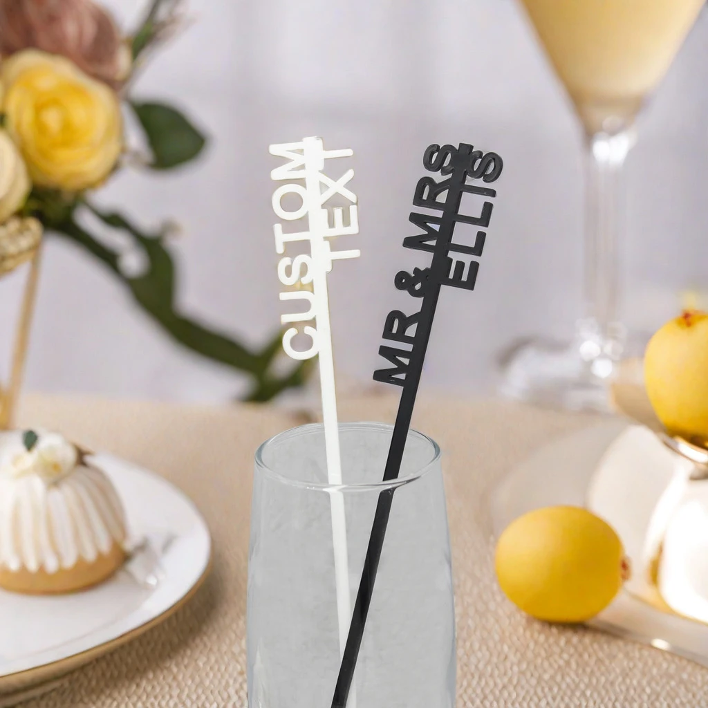 1pc Customized Wedding Cocktail Stirrers Personalized Birthday Name Acrylic Party Drink Stirrers Baptism Decorations
1pc Customized Wedding Cocktail Stirrers Personalized Birthday Name Acrylic Party Drink Stirrers Baptism Decorations