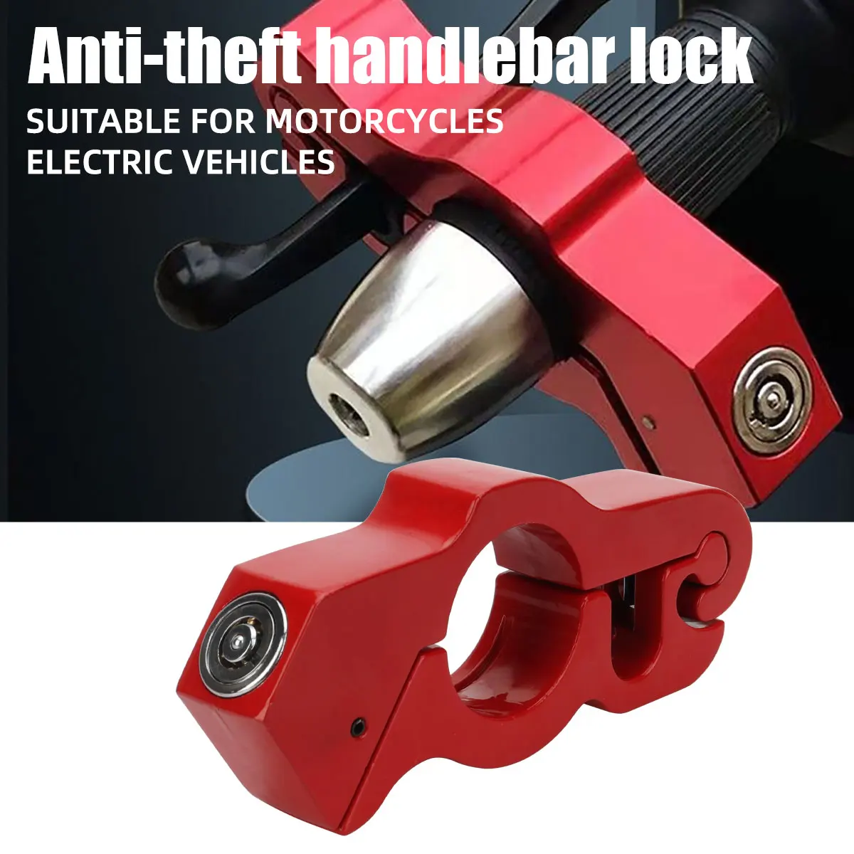 Motorcycle Handlebar Lock Security Anti-theft Handlebar Brake Motorcycle Scooter Handle Solid Lock With 2 Keys
Motorcycle Handlebar Lock Security Anti-theft Handlebar Brake Motorcycle Scooter Handle Solid Lock With 2 Keys