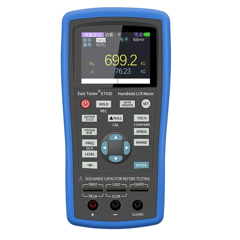 Multifunctional Handheld LCR Digital ET430B Capacitance Inductance Tester
Multifunctional Handheld LCR Digital ET430B Capacitance Inductance Tester