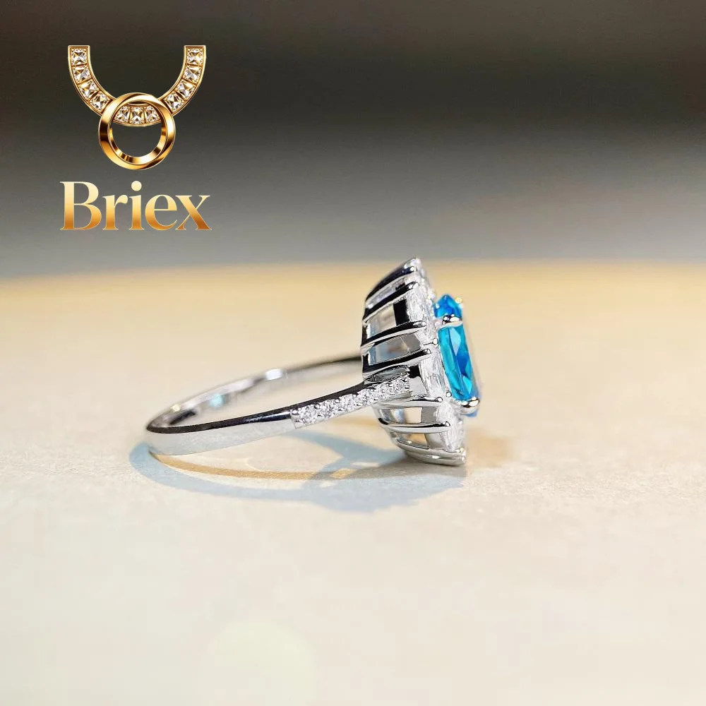 Briex Jewelry Luxury Solid Platinum PT950 Sea Blue 3 karat Diamond Ring Ins European and American Women's Diamond Ring
Briex Jewelry Luxury Solid Platinum PT950 Sea Blue 3 karat Diamond Ring Ins European and American Women's Diamond Ring