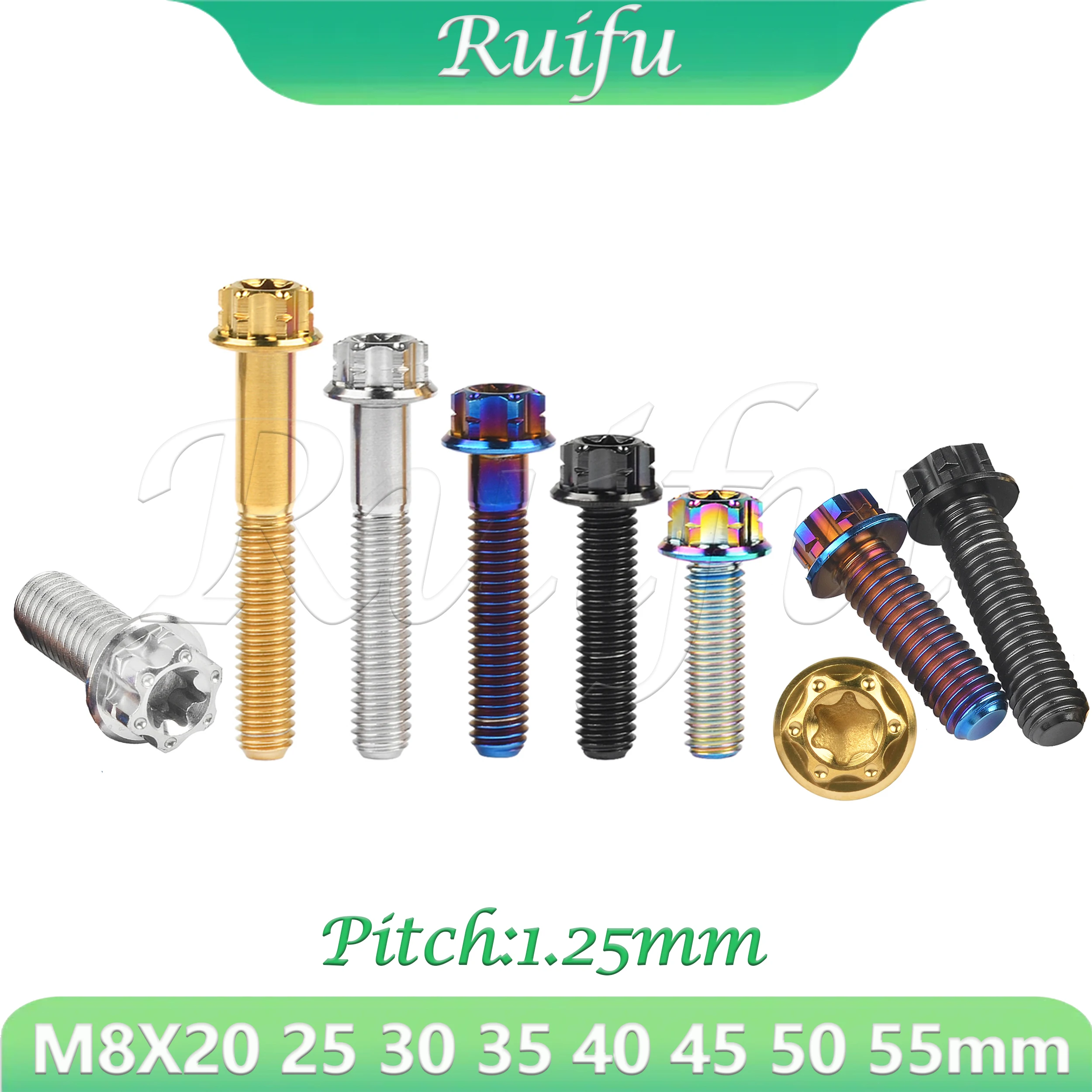 Титановый болт Ruifu M8X20 25, 30, 35, 40, 45, 50, 55 мм, фланец Torx для дискового тормоза мотоцикла
Титановый болт Ruifu M8X20 25, 30, 35, 40, 45, 50, 55 мм, фланец Torx для дискового тормоза мотоцикла