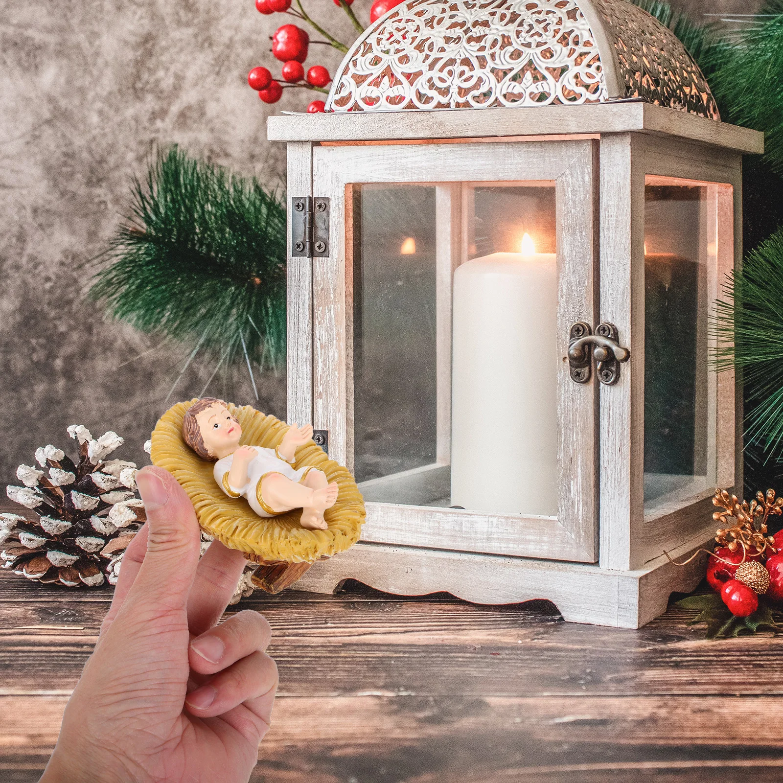 Religious Jesus Resin Craft Statue Christmas Nativity Scene Decoration for Home Desktop Table Bookshelf Centerpiece
Religious Jesus Resin Craft Statue Christmas Nativity Scene Decoration for Home Desktop Table Bookshelf Centerpiece