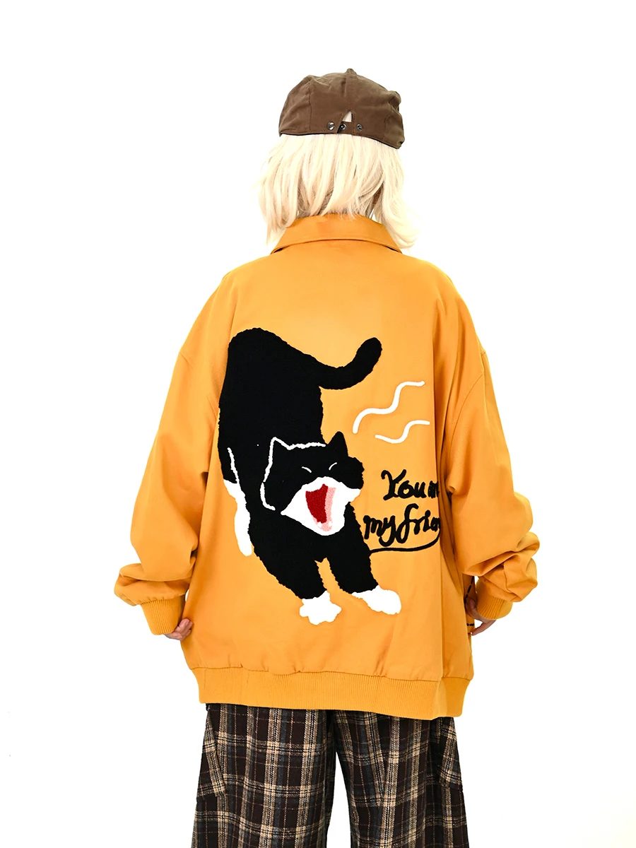 Желтый тюнер с откидным воротником и пуговицами, женская свободная верхняя одежда Bf в Корейском стиле Sweet Sle Street Faion ort, осеннее новое поступление
Желтый тюнер с откидным воротником и пуговицами, женская свободная верхняя одежда Bf в Корейском стиле Sweet Sle Street Faion ort, осеннее новое поступление