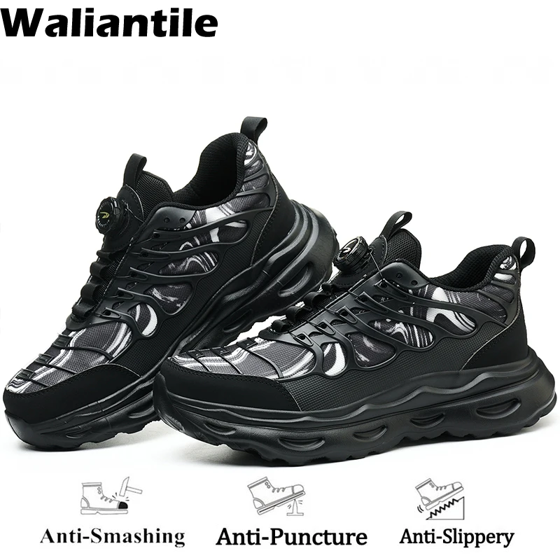 Waliantile New Lace Free Safety Shoes Sneakers For Men Industrial Working Boots Steel Toe Puncture Proof Construction Work Shoes
Waliantile New Lace Free Safety Shoes Sneakers For Men Industrial Working Boots Steel Toe Puncture Proof Construction Work Shoes