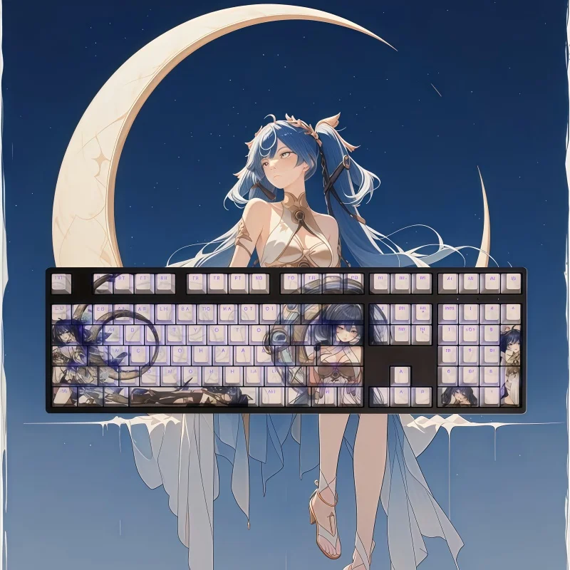 Wutheringwaves Iuno Theme Keycap Transparent PBT Five Sided Thermal Sublimation Transparent Keycap Anime Game OEM Customization
Wutheringwaves Iuno Theme Keycap Transparent PBT Five Sided Thermal Sublimation Transparent Keycap Anime Game OEM Customization