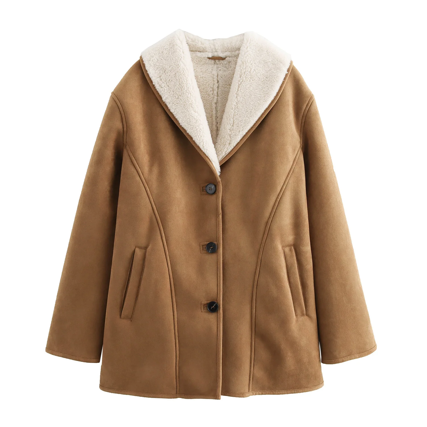 2025 Autumn/Winter Woman Casual Turn-down Collar Long Sleeve Jacket Coat Female Vintage Single-breasted Solid Color Top
2025 Autumn/Winter Woman Casual Turn-down Collar Long Sleeve Jacket Coat Female Vintage Single-breasted Solid Color Top