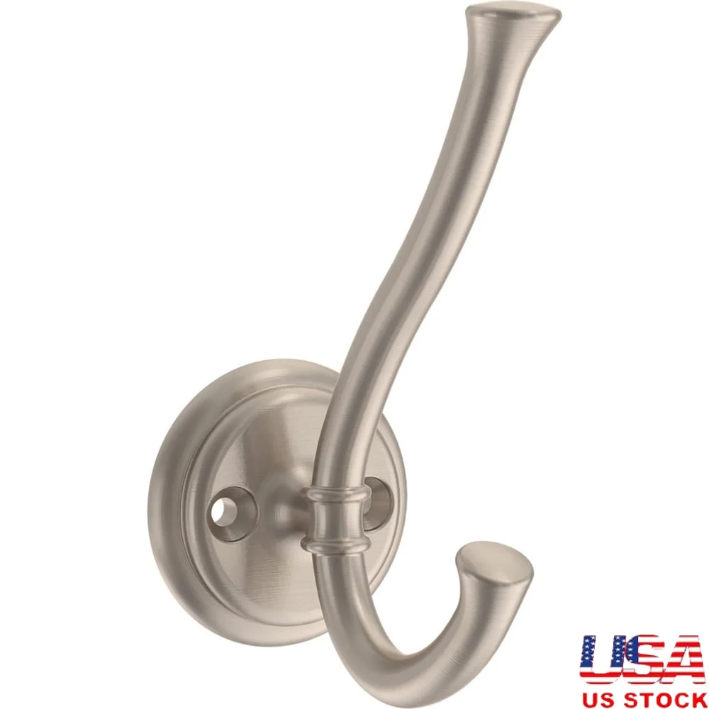 Сатиновый никель 2-контактный крючок Сверхмощный настенный раствор для хранения пальто, полотенца, сумки, халаты, шапки с оборудованием в комплекте
Сатиновый никель 2-контактный крючок Сверхмощный настенный раствор для хранения пальто, полотенца, сумки, халаты, шапки с оборудованием в комплекте