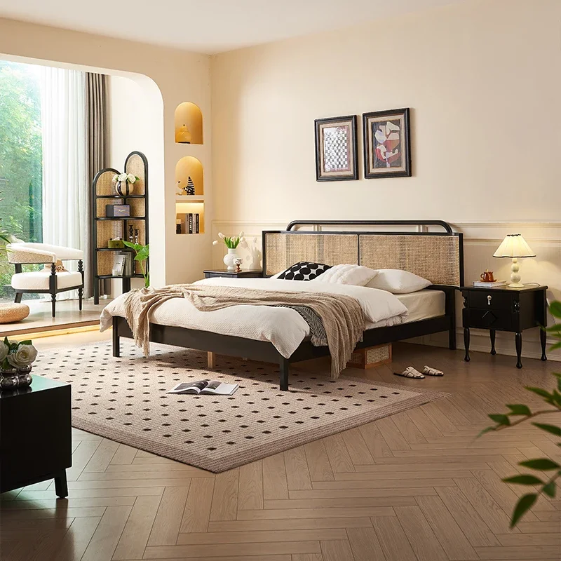 South East Asia style solid wood bed rattan double bed B & B 1.8 meters rattan bed Nordic designer black
South East Asia style solid wood bed rattan double bed B & B 1.8 meters rattan bed Nordic designer black