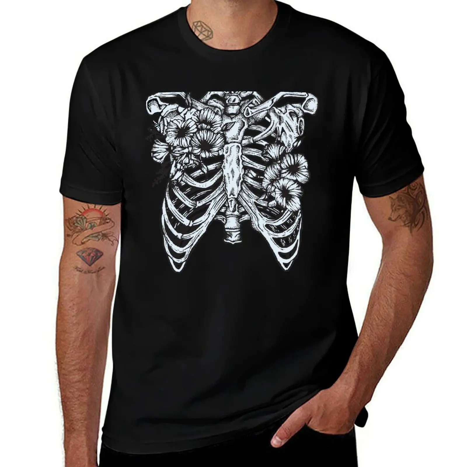 pen and ink Rib Cage with Flowers T-Shirt black cotton t-shirt plain for man package man t shirts for men T-shirt
pen and ink Rib Cage with Flowers T-Shirt black cotton t-shirt plain for man package man t shirts for men T-shirt