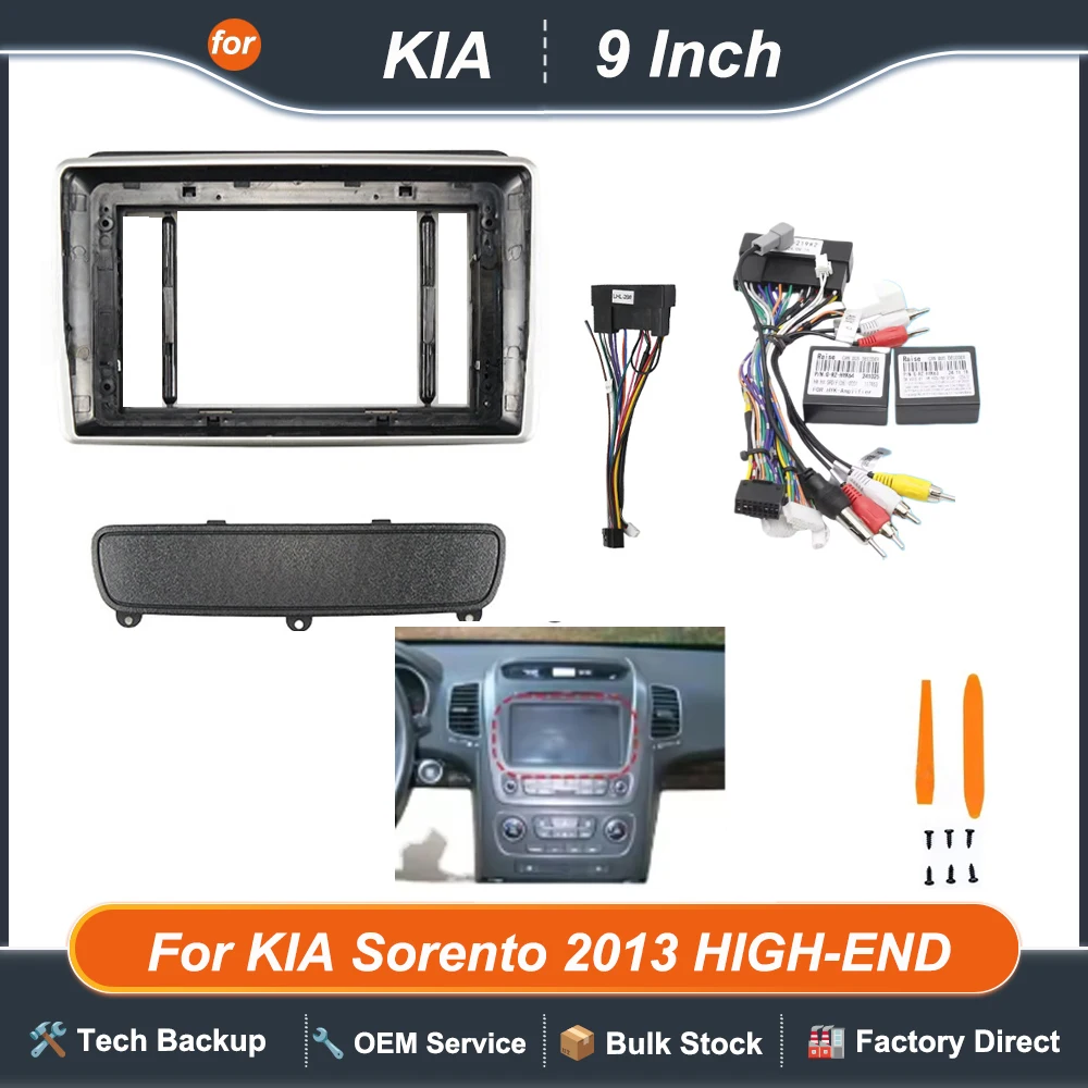 For KIA Sorento 2013 HIGH-END Car GPS Navigation Stereo Radio Fascias Panel Frame Fit 2Din 9 inch In Dash headunit screen
For KIA Sorento 2013 HIGH-END Car GPS Navigation Stereo Radio Fascias Panel Frame Fit 2Din 9 inch In Dash headunit screen