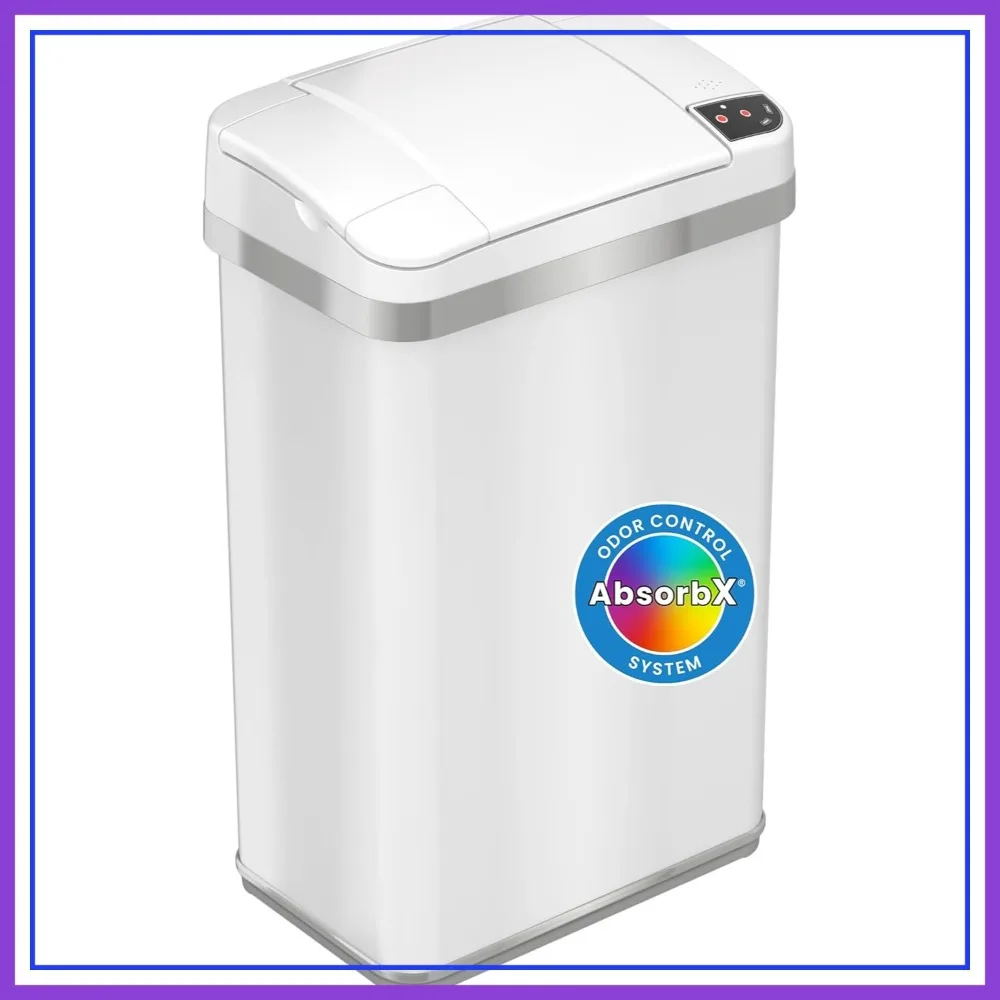 Touchless Automatic 4 Gallon Stainless Steel Trash Can with Odor Filter, Perfect for Office and Bathroom
Touchless Automatic 4 Gallon Stainless Steel Trash Can with Odor Filter, Perfect for Office and Bathroom