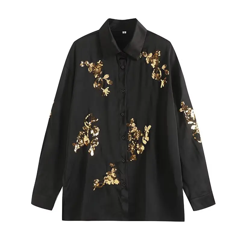 WOMAN 2026 Summer New Fashionable Casual Collar Long Sleeve Beaded Heavy Embroidery Shirt Retro Women's Cardigan Mujer Top
WOMAN 2026 Summer New Fashionable Casual Collar Long Sleeve Beaded Heavy Embroidery Shirt Retro Women's Cardigan Mujer Top